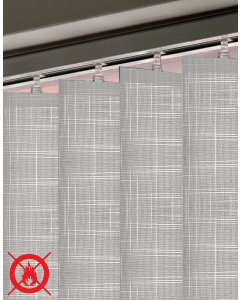 Tenda Verticale con Tessuto Filtrante Antifiamma Effetto Shantung