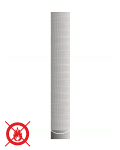 Telo Confezionato per Tenda Verticale con Tessuto Filtrante Antifiamma Effetto Shantung