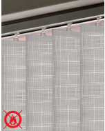 Tenda Verticale con Tessuto Filtrante Antifiamma Effetto Shantung